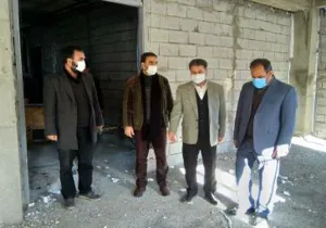 بازدید فرماندارورئیس شبکه بهداشت از پروژه درحال احداث  ستاد شبکه بهداشت