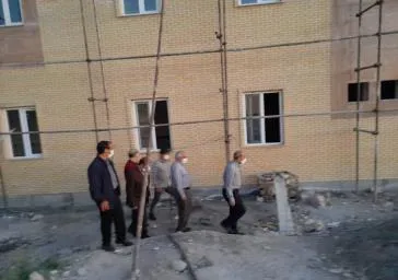 بازدید رئیس دانشگاه علوم پزشکی تبریز از پروژه درحال احداث ستاد شبکه بهداشت ودرمان ورزقان
